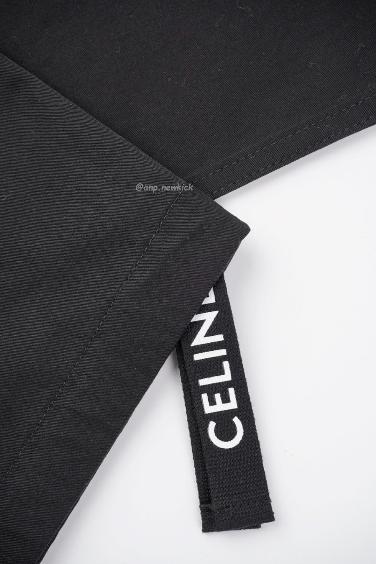 Celine Linen Plain Cotton Logo Cargo Pants (6) - newkick.org